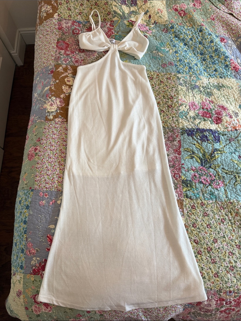 Reverse White Cutout Maxi Dress